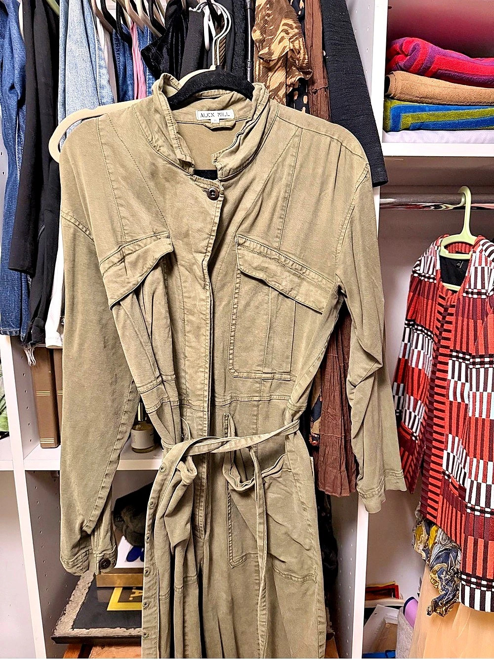 Alex Mill The Standard Jumpsuit Utility Green Size M
